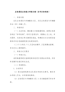 应急通信业务能力考核方案含评分标准表