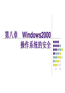 第八章Windows2000操作系统的安全