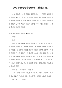 公司与公司合作协议书（精选4篇）