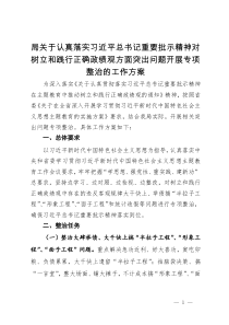 局关于认真落实习近平总书记重要批示精神对树立和践行正确政绩观方面突出问题开展专项整治的工作方案