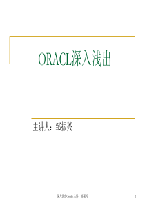 ORACLE深入浅出-中级篇