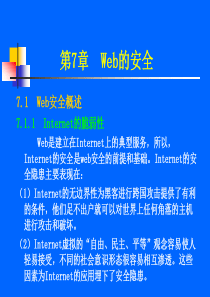 网络安全第7章Web的安全