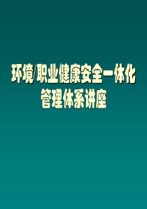 职业健康安全一体化管理体系讲座1