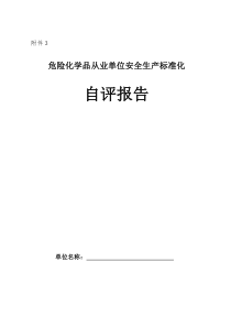 苏州危险化学品从业单位安全生产标准化自评报告