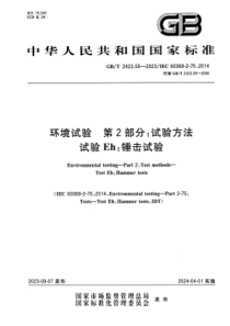 GBT 2423.55-2023 环境试验 第2部分：试验方法 试验Eh：锤击试验