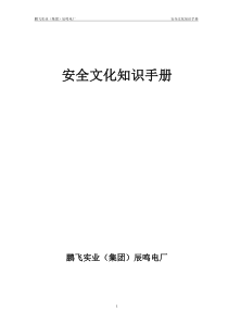 辰鸣电厂安全文化知识手册