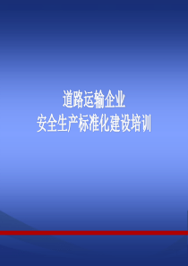 道路运输企业安全生产标准化指标体系建设