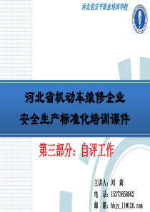 道路运输企业安全生产标准化自评要求