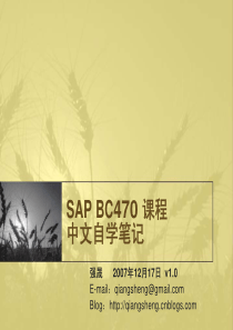 SAPBC470课程中文自学笔记