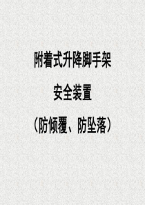 附着式升降脚手架安全设施（PPT40页)