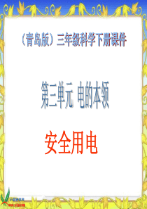 青岛版小学科学三年级下册《安全用电》课件