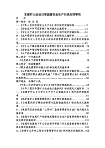 非煤矿山企业安全生产行政处罚事项