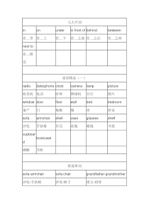 幼升小必备英语单词集锦