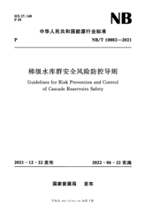 NBT 10882-2021 梯级水库群安全风险防控导则