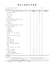 劳动工资统计年(月)报表