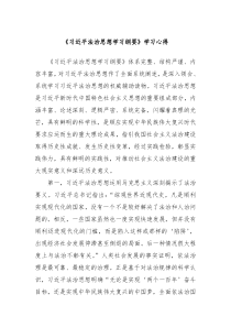 习近平法治思想学习纲要学习心得