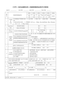 COPD质量管理医院自我评价用简表