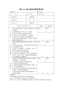 新工人进场三级教育资料(全)