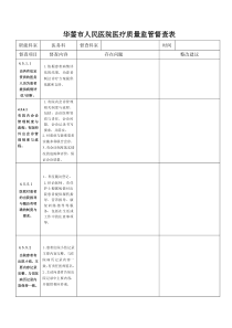 住院诊疗管理与持续改进