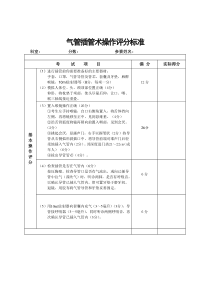 气管插管操作及评分表