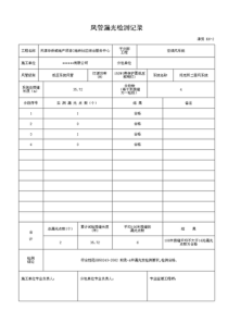 风管漏光检测记录实例(带内容)