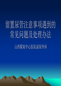 留置尿管注意事项遇到的常见问题及处理办法(精)