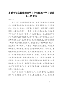 县委书记在县委理论学习中心组新质生产力学习研讨会上的讲话