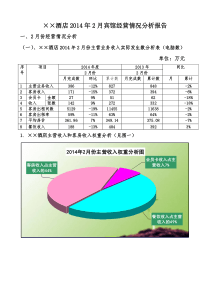 酒店2014年2月经营情况分析报告