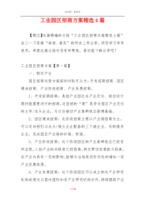 工业园区招商方案精选4篇