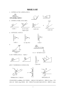 高一物理物体受力分析专题练习