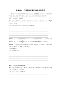 专题二 微重点6　几何特征在解三角形中的应用 (22)