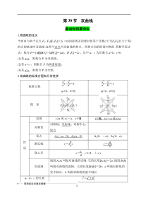 第30节 双曲线（原卷版）