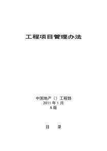 房地产公司工程项目管理办法资料