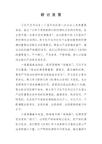 党纪学习教育学习《中国共产党纪律处分条例》研讨发言材料