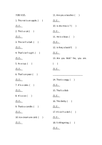 小学英语语法分类练习题