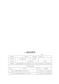 电力集团某大型电气配件企业劳资员岗位说明书