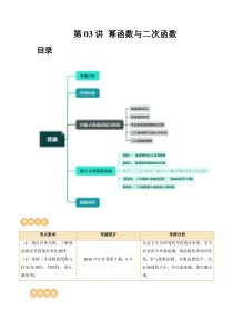 第03讲 幂函数与二次函数（五大题型）（讲义）（原卷版）