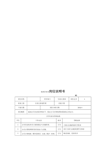 电力集团某大型电气配件企业微机管理员岗位说明书