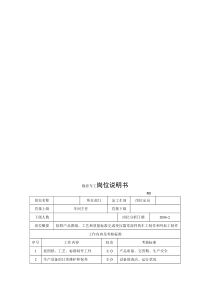 电力集团某大型电气配件企业数控车工岗位说明书