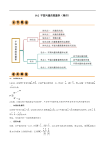 10.2 平面向量的数量积（精讲）（学生版）