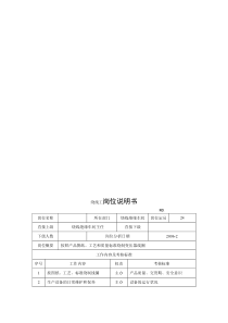 电力集团某大型电气配件企业绕线工岗位说明书