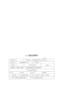 电力集团某大型电气配件企业绝缘工岗位说明书