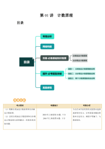 第01讲 计数原理（三大题型）（讲义）（原卷版）