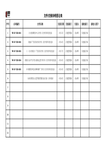 文件交接存档登记表