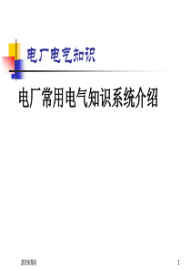 电厂电气知识-电厂常用电气知识系统介绍(1)