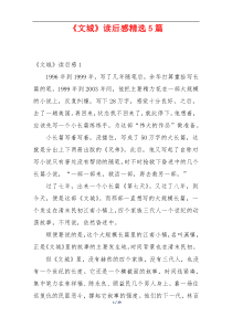 《文城》读后感精选5篇