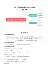 专题5.2 平面向量的基本定理及坐标运算（原卷版）