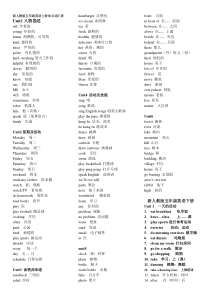 新人教版五年级英语上下册单词表