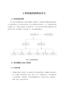 项目组织结构及分工