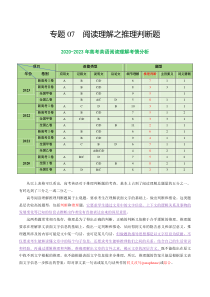 专题07 阅读理解之推理判断题-2024年高考英语二轮热点题型归纳与变式演练（新高考通用）（原卷版）